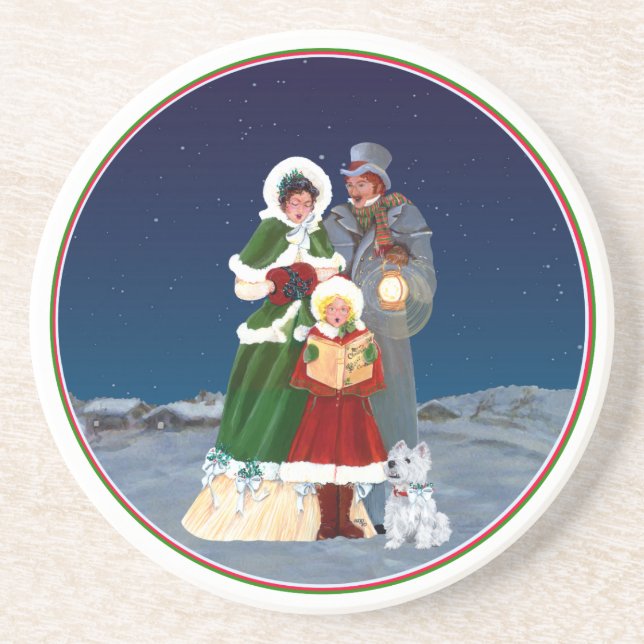 Posavasos De Arenisca Nochebuena (Frente)
