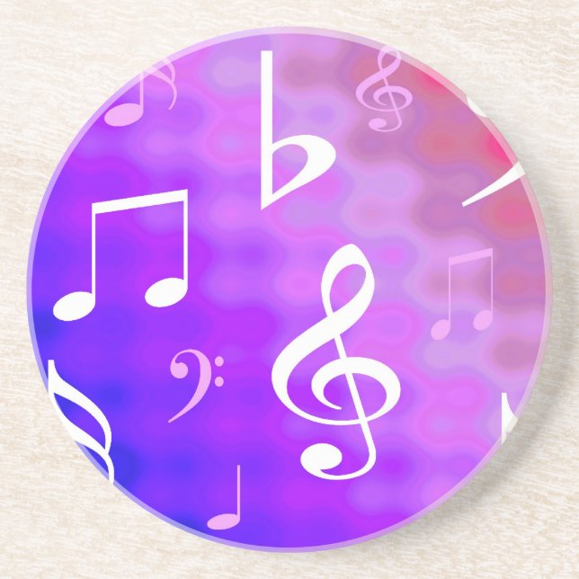 Posavasos De Arenisca Notas musicales (Frente)