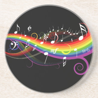 Posavasos De Arenisca Notas sobre la música blanca arcoiris en negro