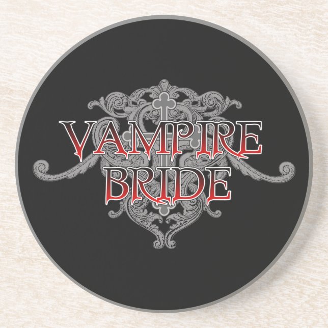 Posavasos De Arenisca Novia Vampiro (Frente)