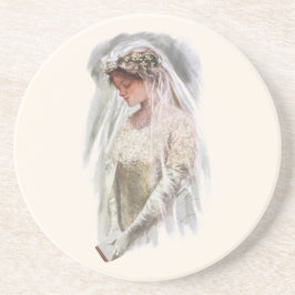 Posavasos De Arenisca Novia victoriana vintage con Biblia Harrison Fishe