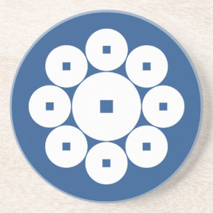 Posavasos De Arenisca Nueve monedas para la familia Hasebe