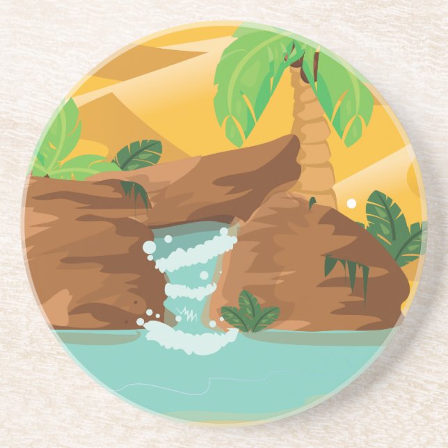 Posavasos De Arenisca Oasis (Frente)