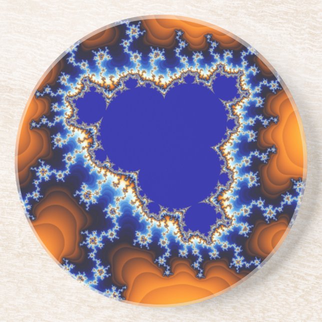 Posavasos De Arenisca Oasis del desierto desde el espacio Resumen (Frente)