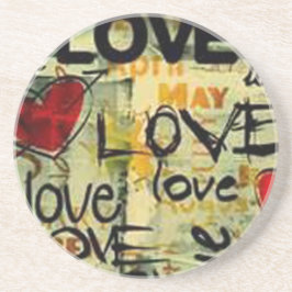 Posavasos De Arenisca Obtén Un Pequeño Graffiti De Amor