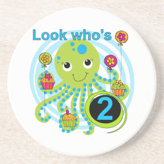 Posavasos De Arenisca Octopus 2º cumpleaños camisetas y regalos de T