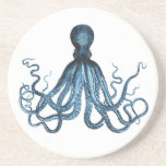 Posavasos De Arenisca Octopus kraken playa marina costera océano<br><div class="desc">Una moderna montaña rusa azul de pulpo náutico. Una gama de diseño moderno para decorar su casa, vivero u oficina. Un elegante acento para una cabaña costera o una habitación temática a la playa. ¡Genial para ti mismo o como regalo! De moda, glamour, atrevido. Vea mi tienda para ver más...</div>