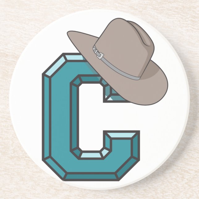 Posavasos De Arenisca Oeste Cowboy Cowgirl Caballos de Rodeo (Frente)