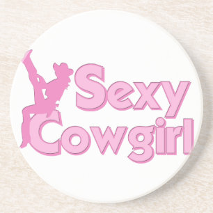 Posavasos De Arenisca Oeste Cowboy Cowgirl Caballos de Rodeo