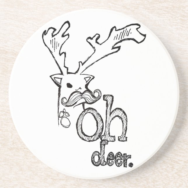 Posavasos De Arenisca Oh Deer (Frente)