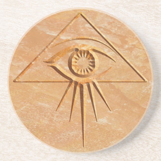 Posavasos De Arenisca Ojo de la piedra de Providence (Frente)