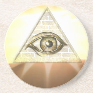 Posavasos De Arenisca Ojo del resplandor solar de Providence