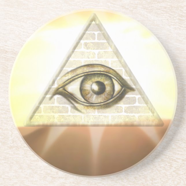Posavasos De Arenisca Ojo del resplandor solar de Providence (Frente)