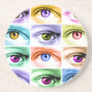 Posavasos De Arenisca Ojos del arte pop