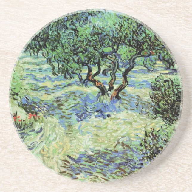 Posavasos De Arenisca Olive Grove de Vincent van Gogh (Frente)