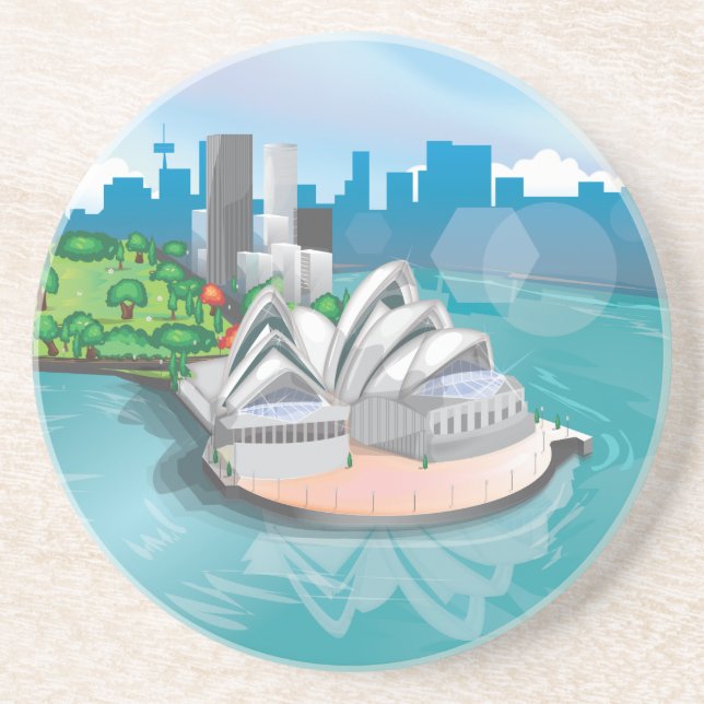 Posavasos De Arenisca Ópera de Sidney (Frente)