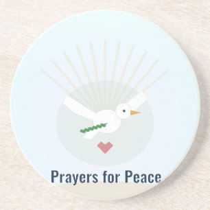 Posavasos de arenisca oraciones por la paz Mensaje