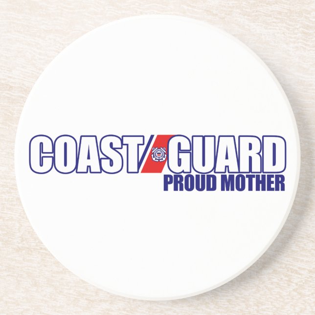 Posavasos De Arenisca Orgullosa madre de guardacostas (Frente)
