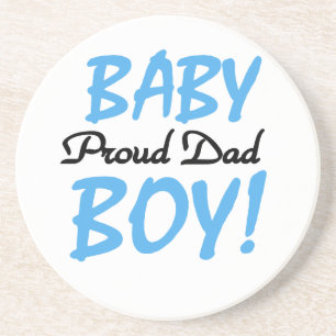 Posavasos De Arenisca Orgulloso papá Baby Boy Regalos