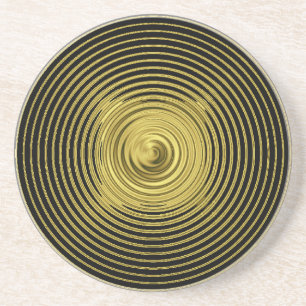 Posavasos De Arenisca Oro y práctico de costa negro