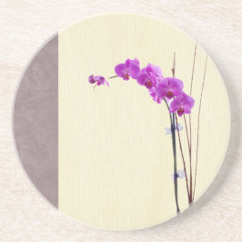 Posavasos De Arenisca orquídea puple larga