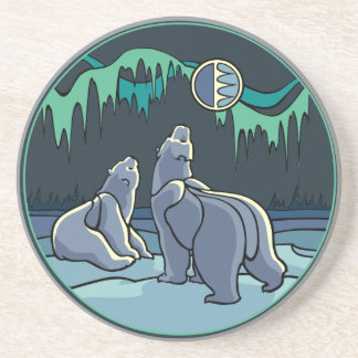 Posavasos De Arenisca Oso Polar Regalos Arte Nativo Astras de Vida Silve