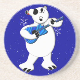 Posavasos De Arenisca Oso Polar Rockin con tostadora de piedra arenisca