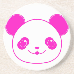 Posavasos De Arenisca Oso rosa Kawaii Panda