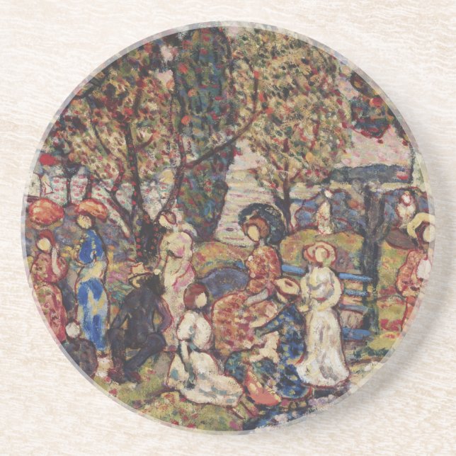 Posavasos De Arenisca Otoño de Maurice Prendergast, Bella Artes de Vinta (Frente)