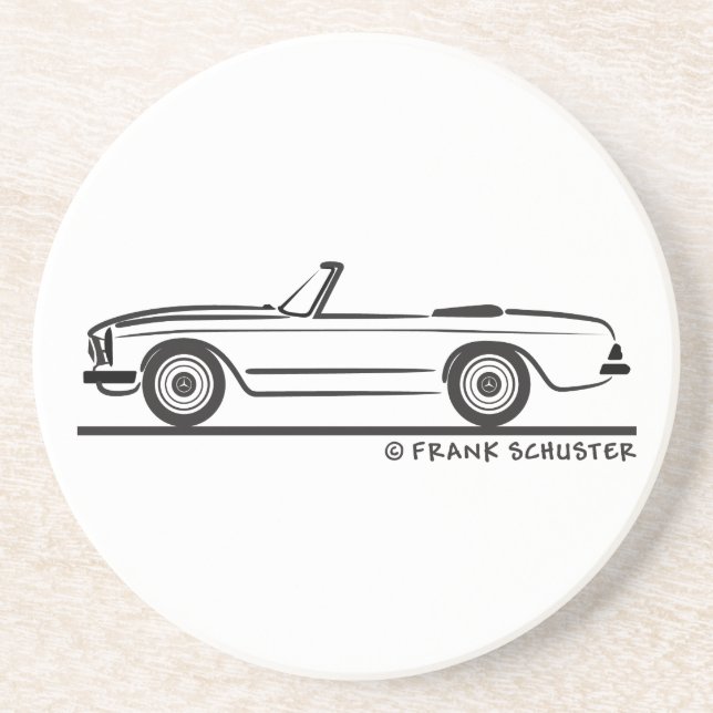 Posavasos De Arenisca Pagoda Mercedes SL Pagoda Kabrio (Frente)