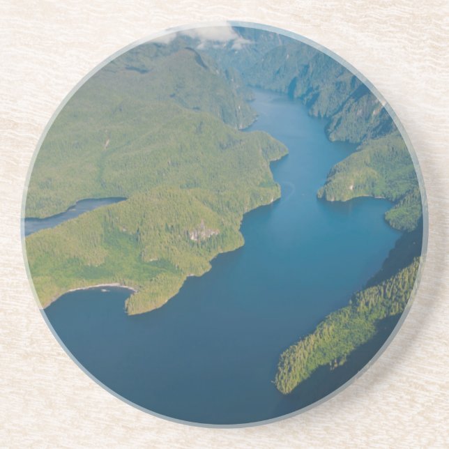 Posavasos De Arenisca Paisaje costero en la selva tropical del oso (Frente)