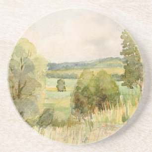 Posavasos De Arenisca Paisaje de la acuarela
