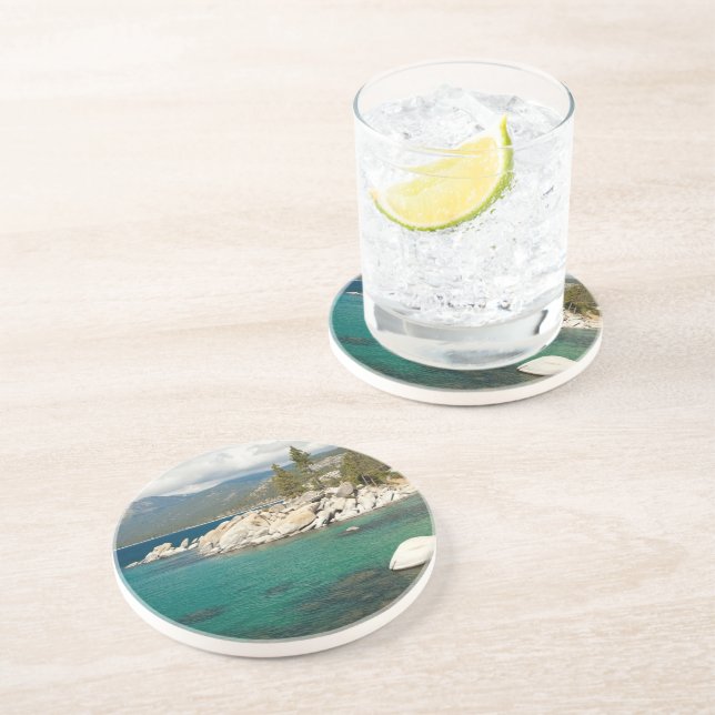 Posavasos De Arenisca Paisaje del lago Tahoe (Lado)