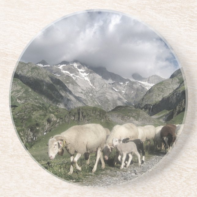 Posavasos De Arenisca paisaje pirénico (Frente)