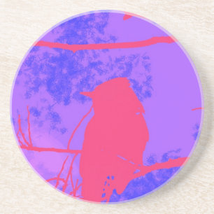 Posavasos De Arenisca Pájaro rosa
