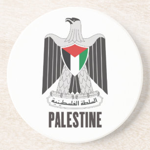 Posavasos De Arenisca PALESTINA - emblema/bandera/escudo de