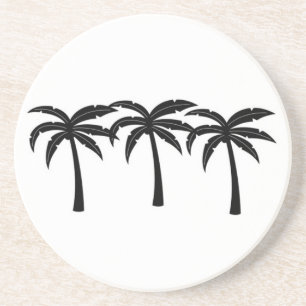 Posavasos De Arenisca Palmeras Tropicales