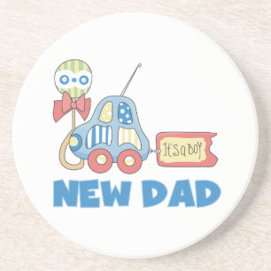 Posavasos De Arenisca Papá nuevo coche es un regalo de niño