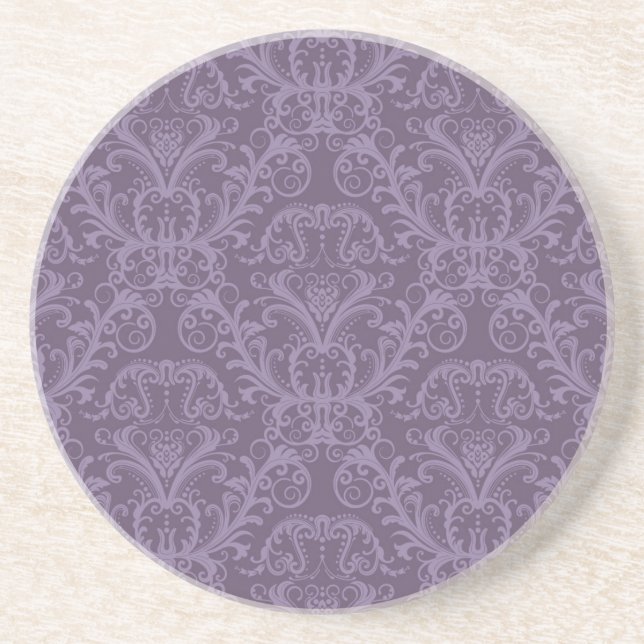 Posavasos De Arenisca Papel morado de lujo (Frente)