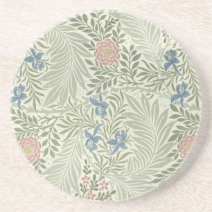 Posavasos De Arenisca Papel pintado floral Larkspur de William Morris
