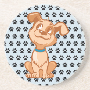 Posavasos de arenisca para perro lindo