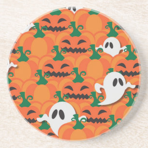 Posavasos De Arenisca Parche de Calabazas Embrujadas de Halloween Fantas