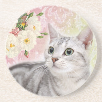 Posavasos De Arenisca Pare para oler los rosas