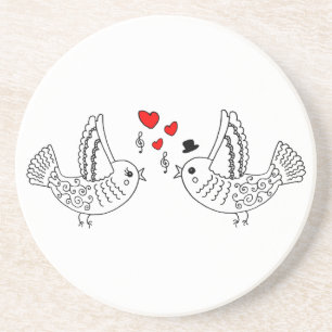Posavasos De Arenisca Pareja de pájaros