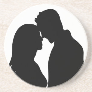 POSAVASOS DE ARENISCA PAREJA ROMÁNTICA SILHOUETTE