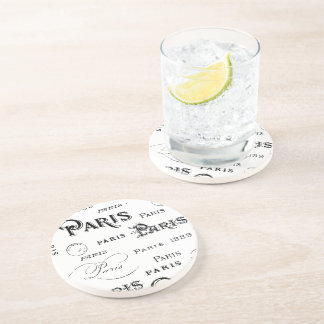 Posavasos De Arenisca Paris Francia Typography Souvenirs