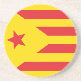 Posavasos De Arenisca Parte inferior - de - vidrio Bandera Catalana