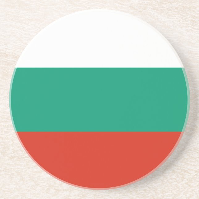 Posavasos De Arenisca Pascua con bandera de Bulgaria (Frente)