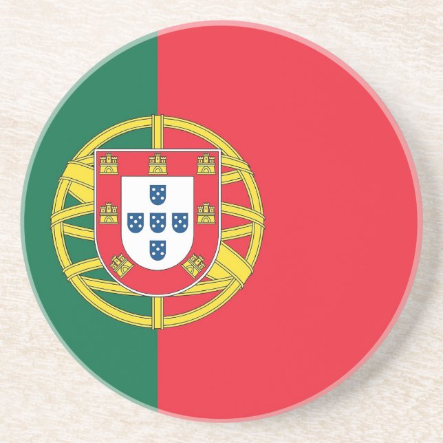 Posavasos De Arenisca Pascua con bandera de Portugal (Frente)