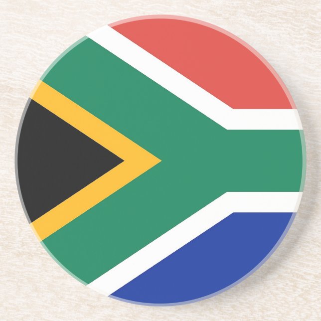 Posavasos De Arenisca Pascua con bandera de Sudáfrica (Frente)